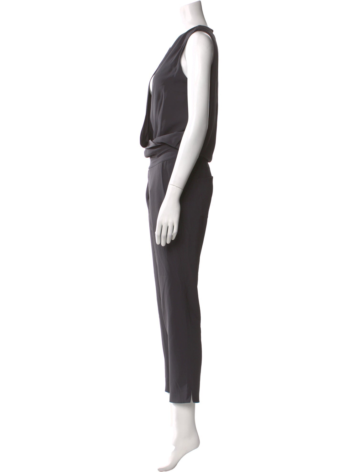 Brunello Cucinelli Silk V-Neck Jumpsuit