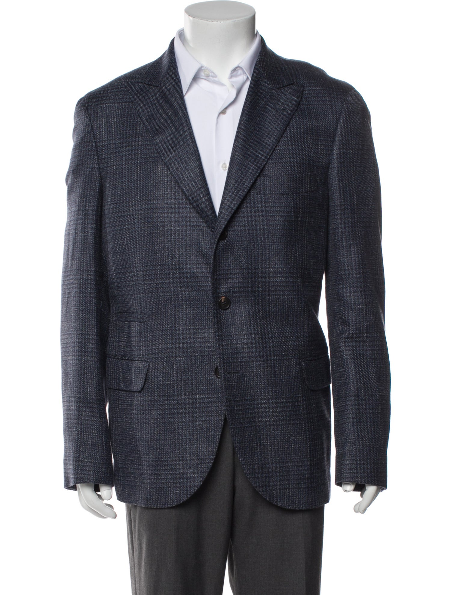 Brunello Cucinelli Plaid Print Blazer