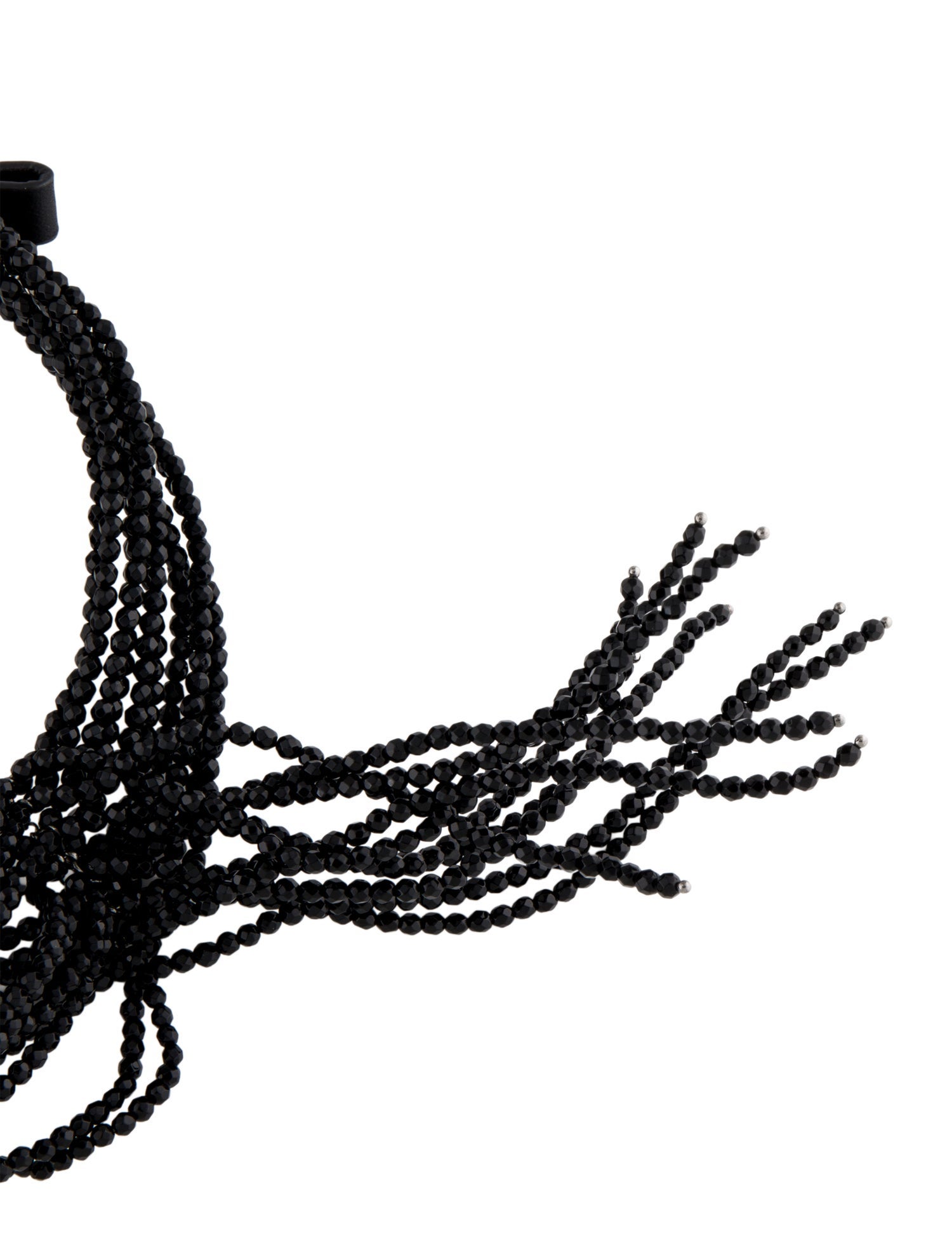 Brunello Cucinelli Leather & Bead Lavalier Choker Necklace