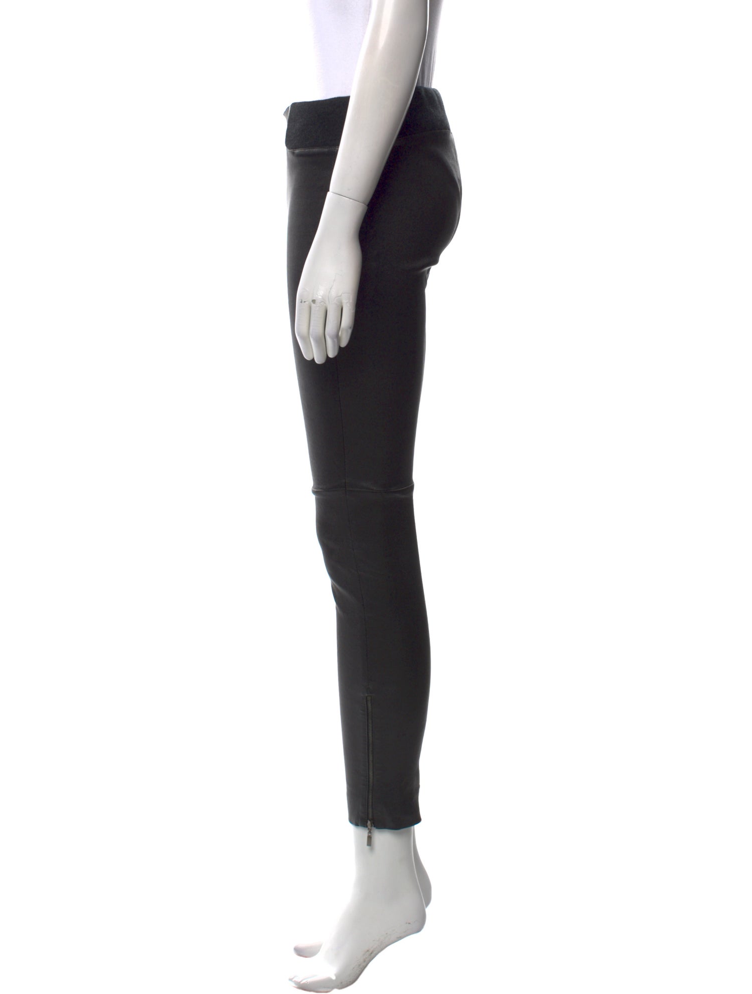 Brunello Cucinelli Leather Skinny Leg Pants