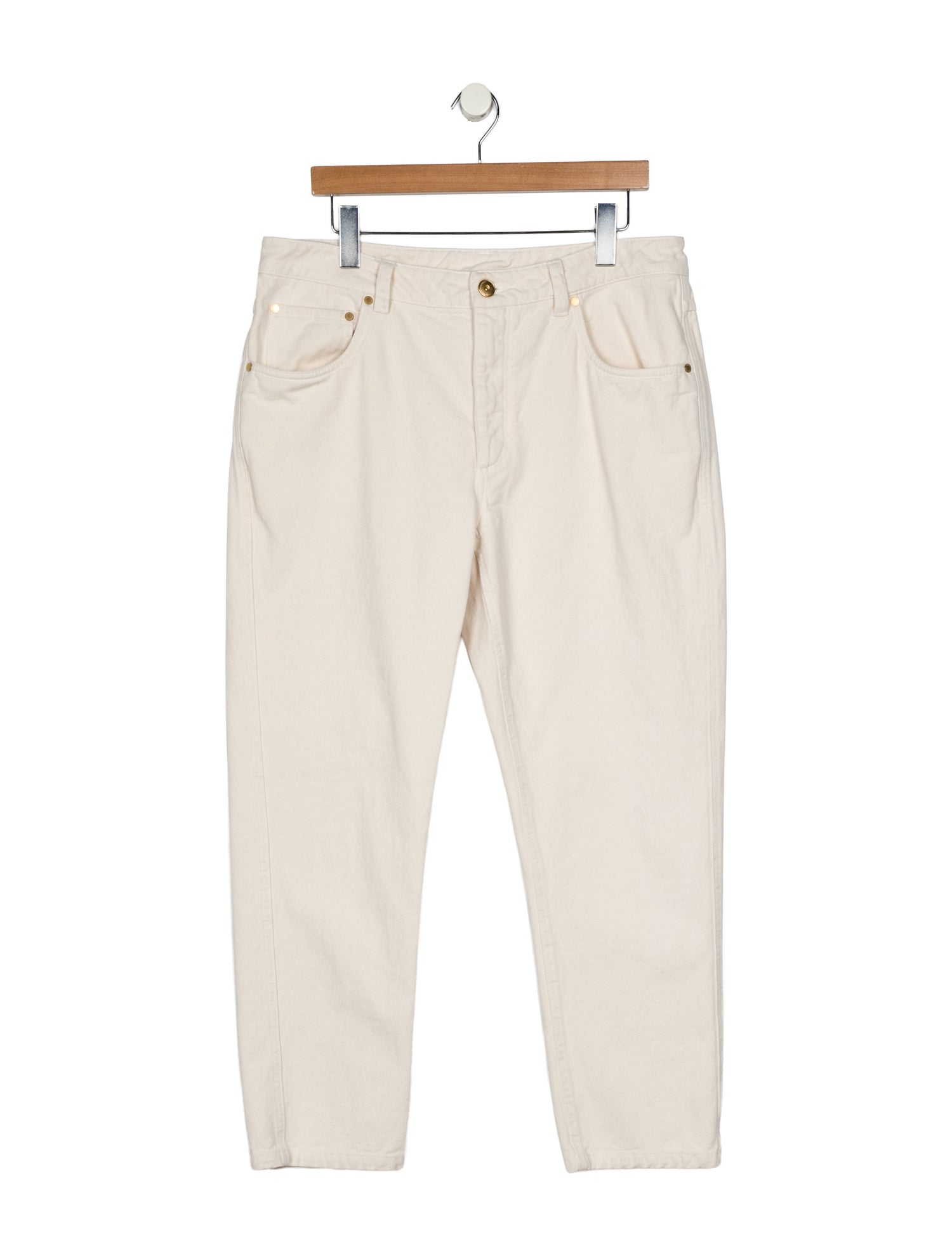 Brunello Cucinelli High-Rise Straight Leg Jeans