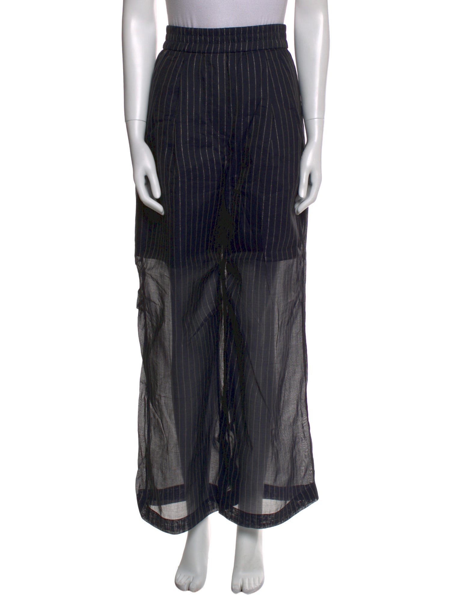 Brunello Cucinelli Striped Wide Leg Pants