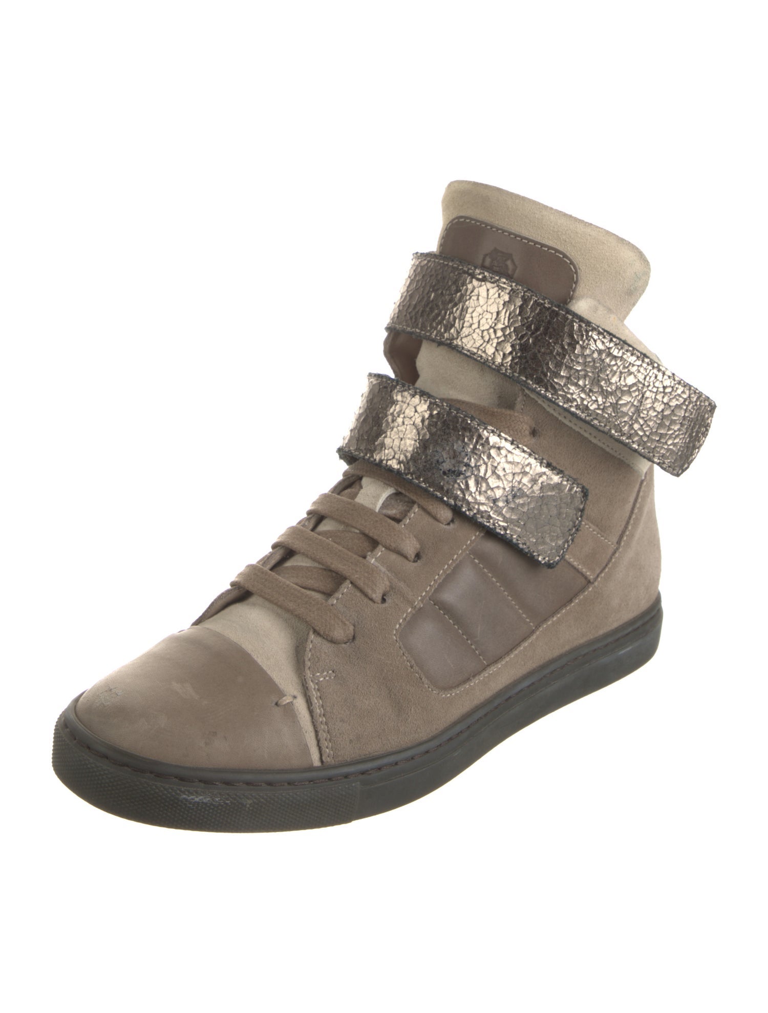 Brunello Cucinelli Suede Wedge Sneakers
