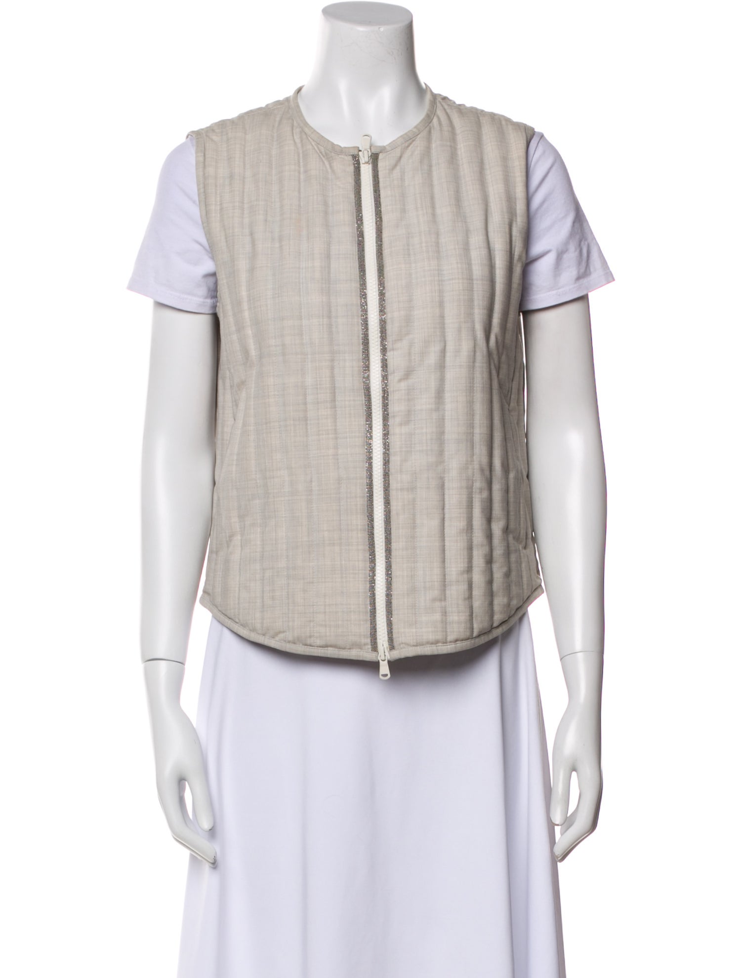 Brunello Cucinelli Virgin Wool Striped Vest
