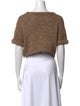 Brunello Cucinelli Scoop Neck Short Sleeve Crop Top
