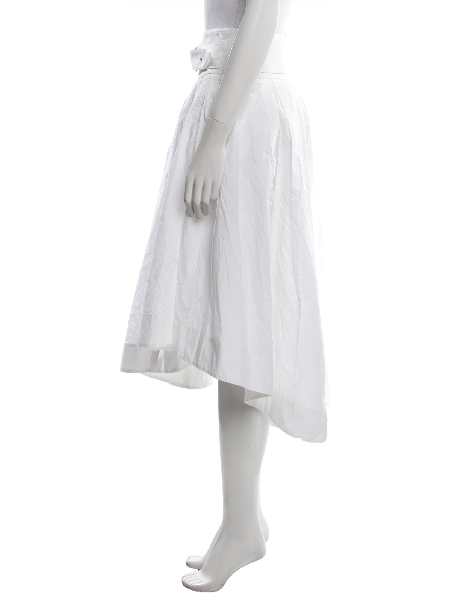 Brunello Cucinelli Pleated Accents Midi Length Skirt