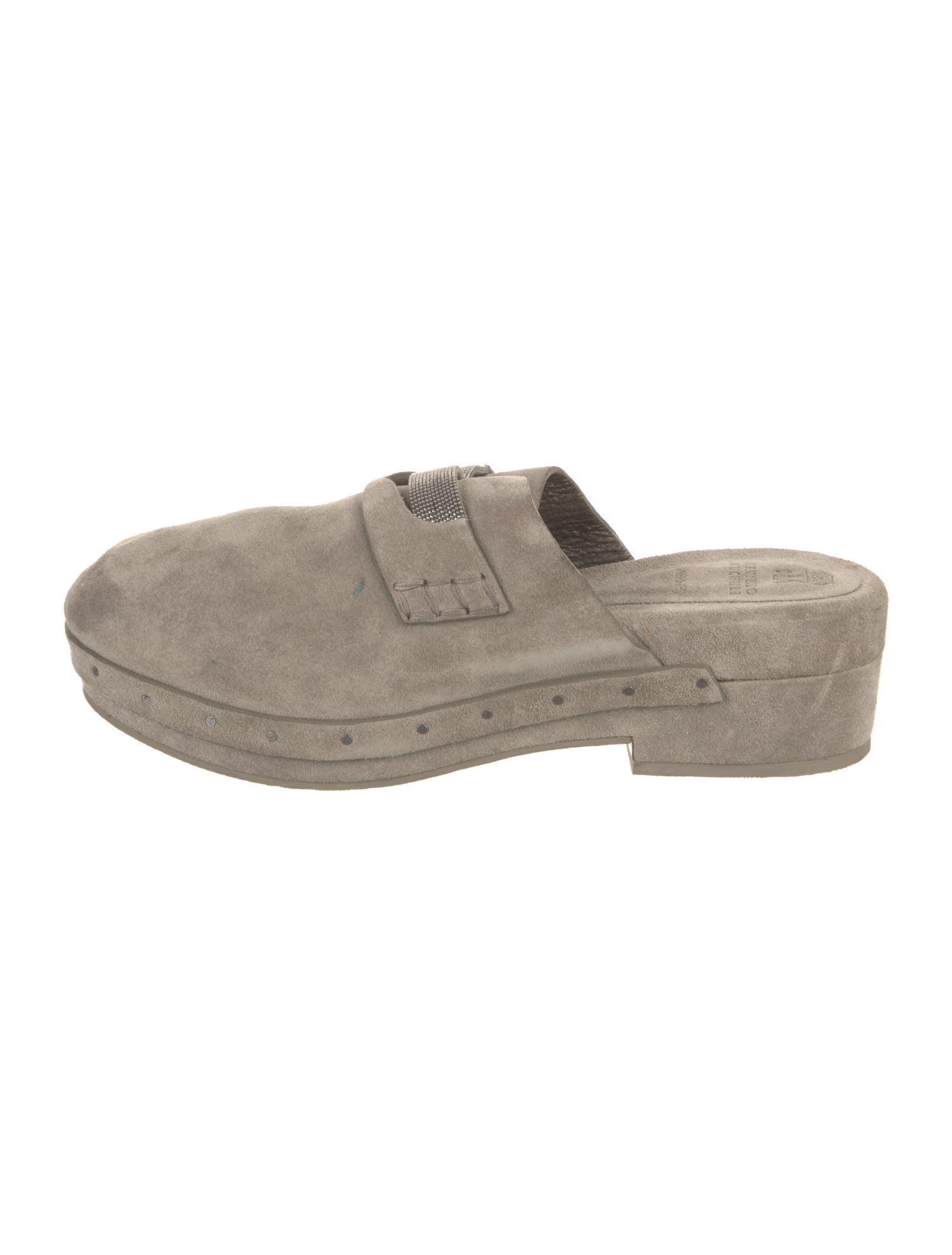 Brunello Cucinelli Monili Suede Mules