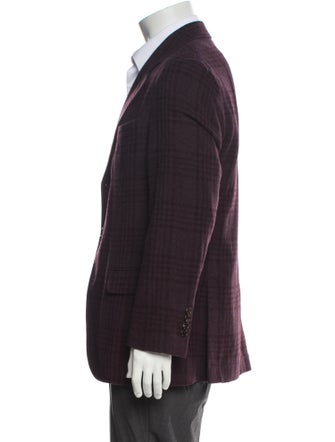Brunello Cucinelli Wool Plaid Print Blazer