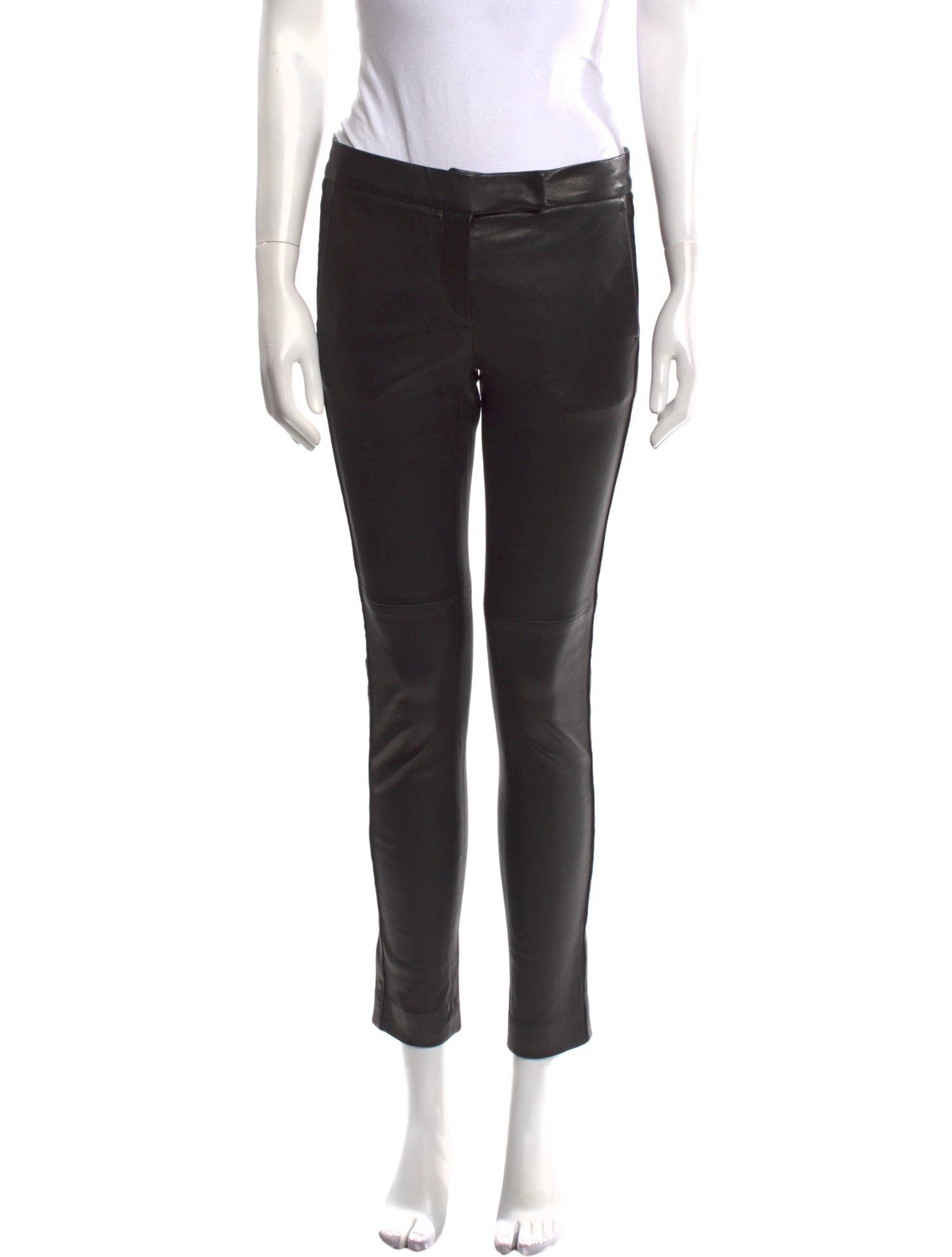 Brunello Cucinelli Leather Skinny Leg Pants