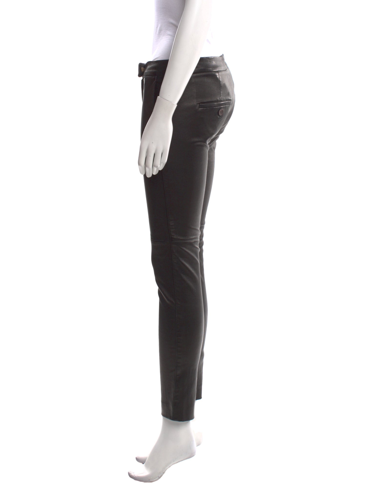 Brunello Cucinelli Leather Skinny Leg Pants