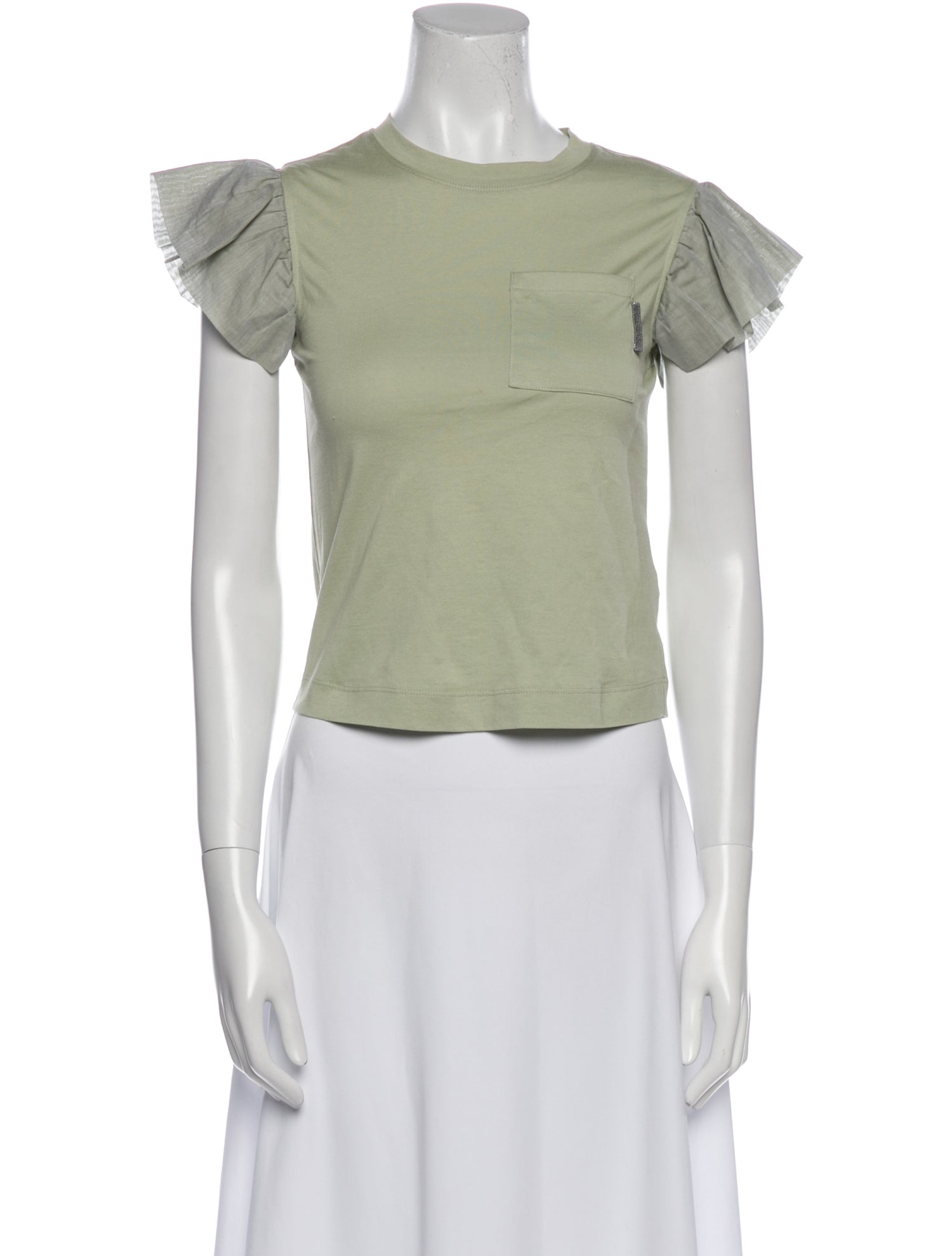 Brunello Cucinelli kid girls' green top