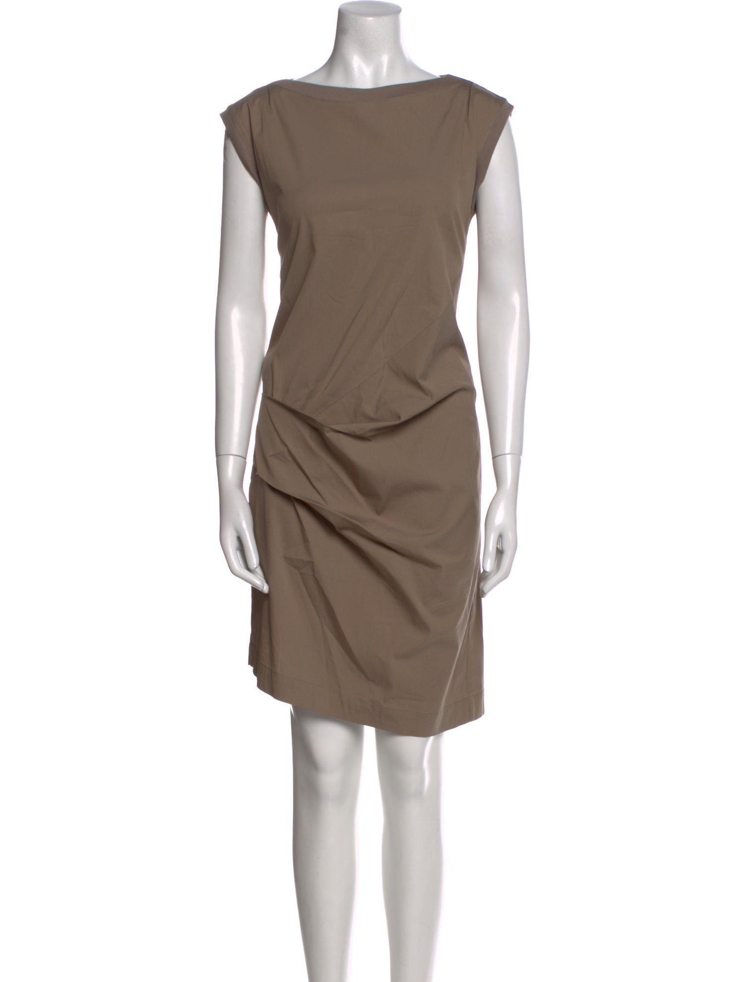 Brunello Cucinelli Bateau Neckline Knee-Length Dress