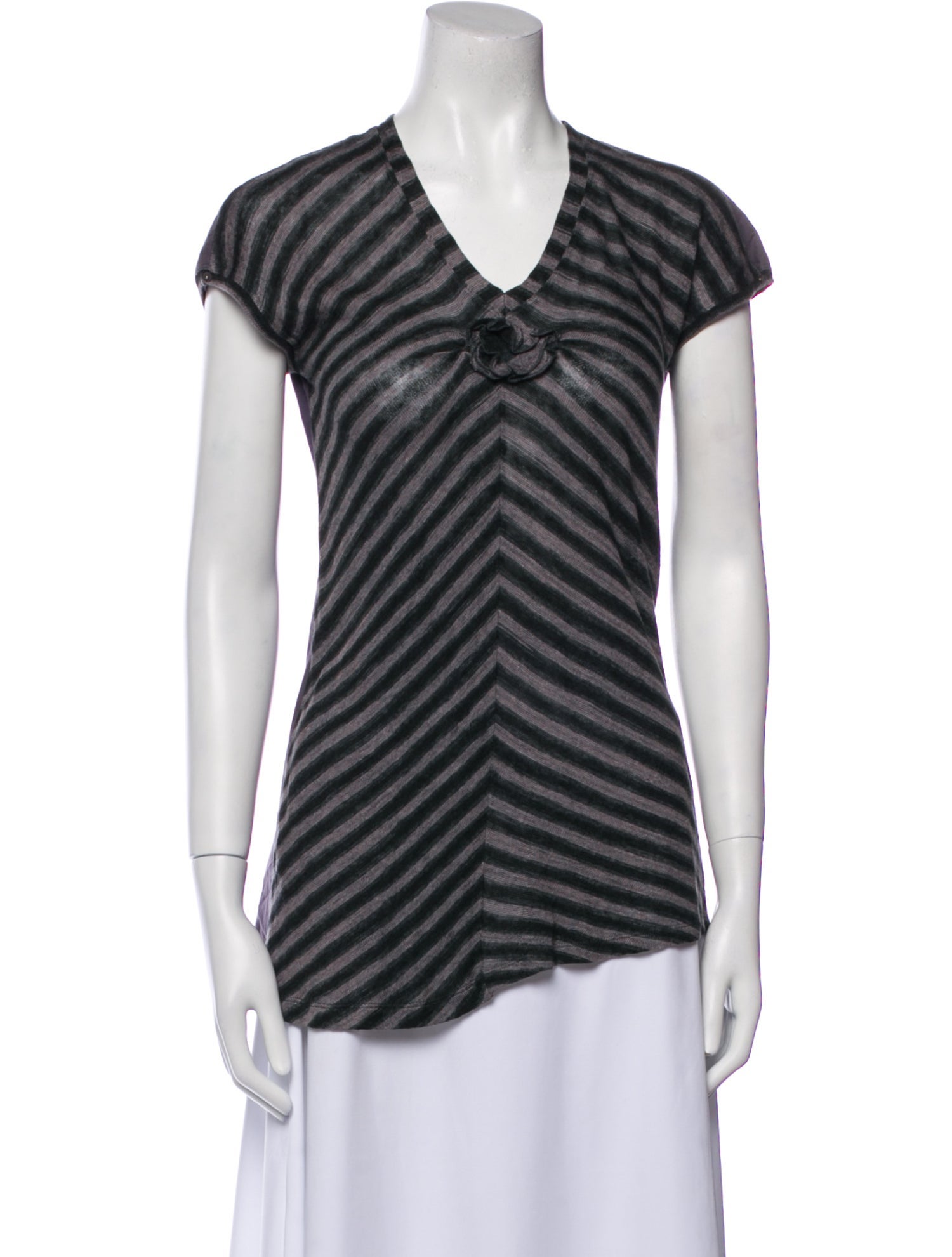 Brunello Cucinelli Linen Striped Top