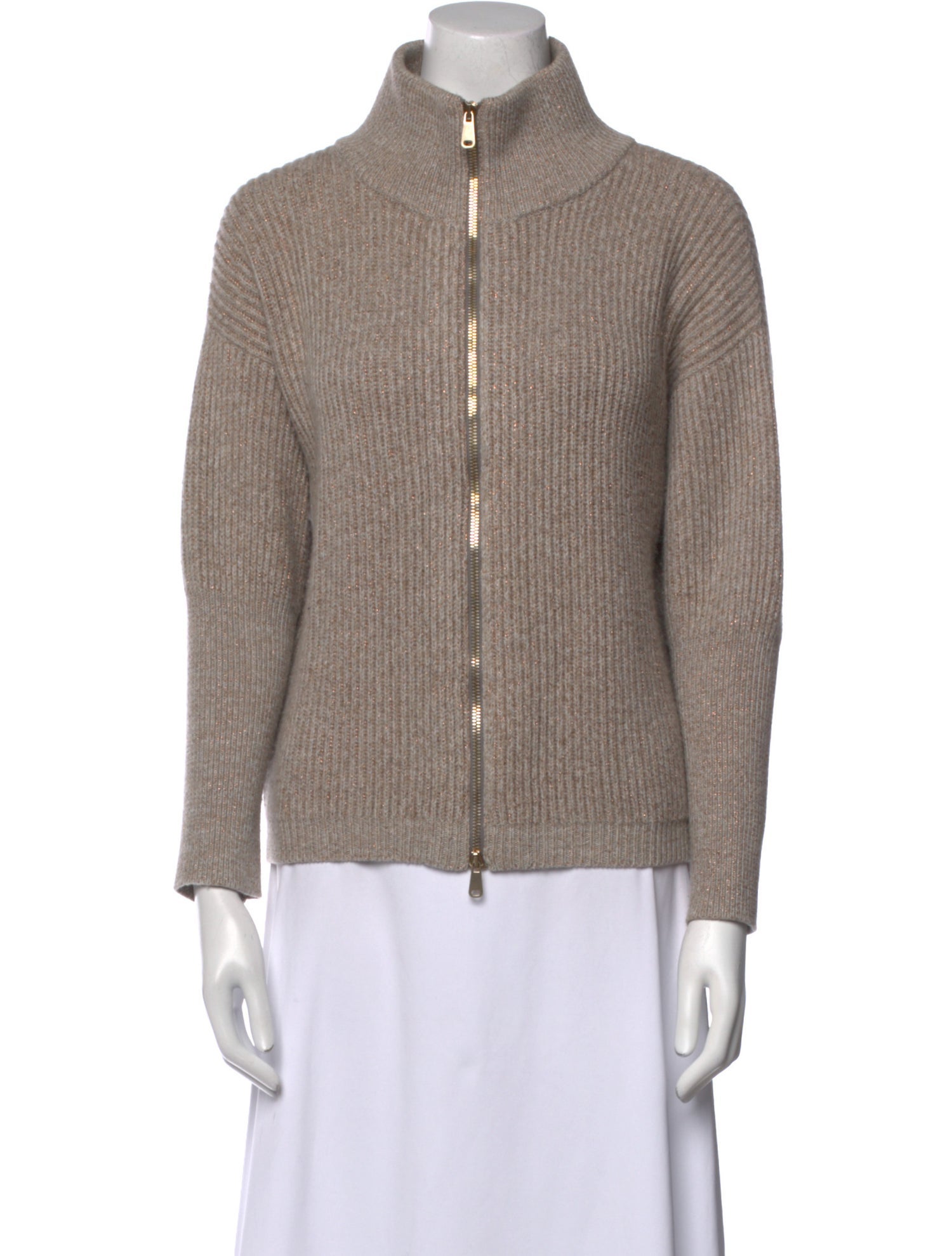 Brunello Cucinelli Virgin Wool Mock Neck Sweater