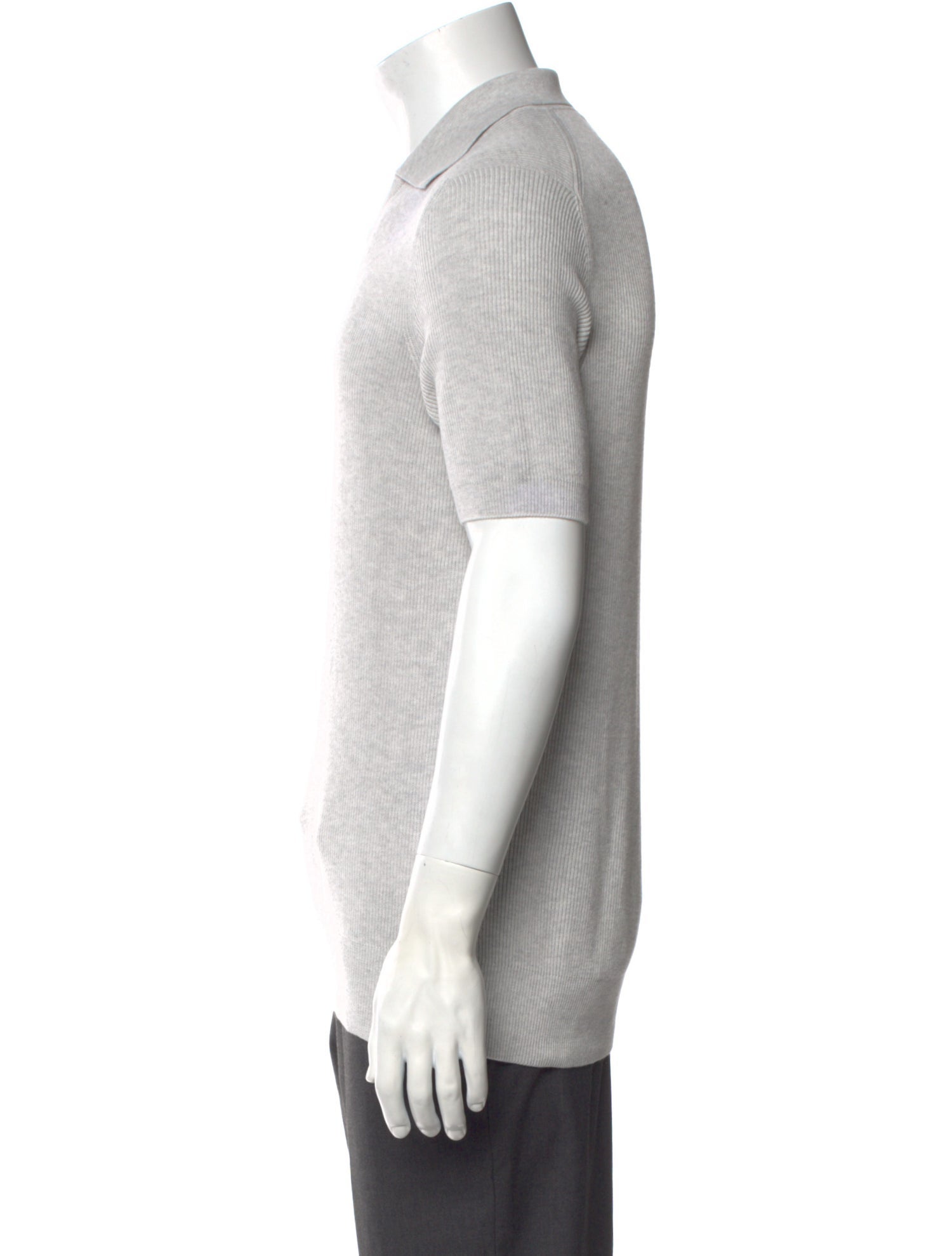 Brunello Cucinelli Mock Neck Short Sleeve Polo Sweater