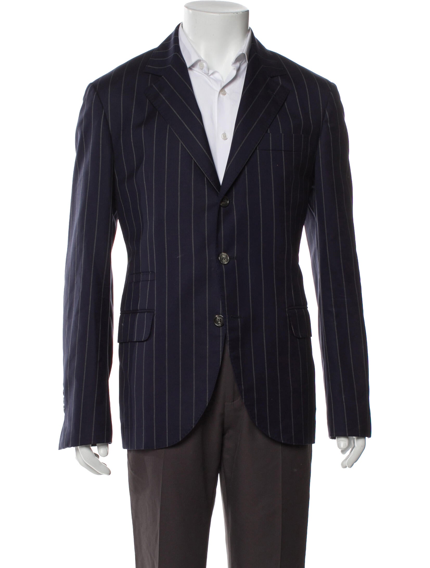Brunello Cucinelli Virgin Wool Striped Blazer