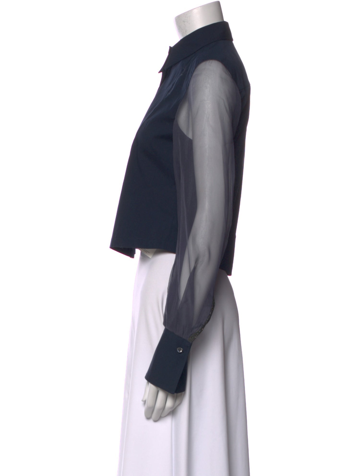 Brunello Cucinelli Long Sleeve Crop Top