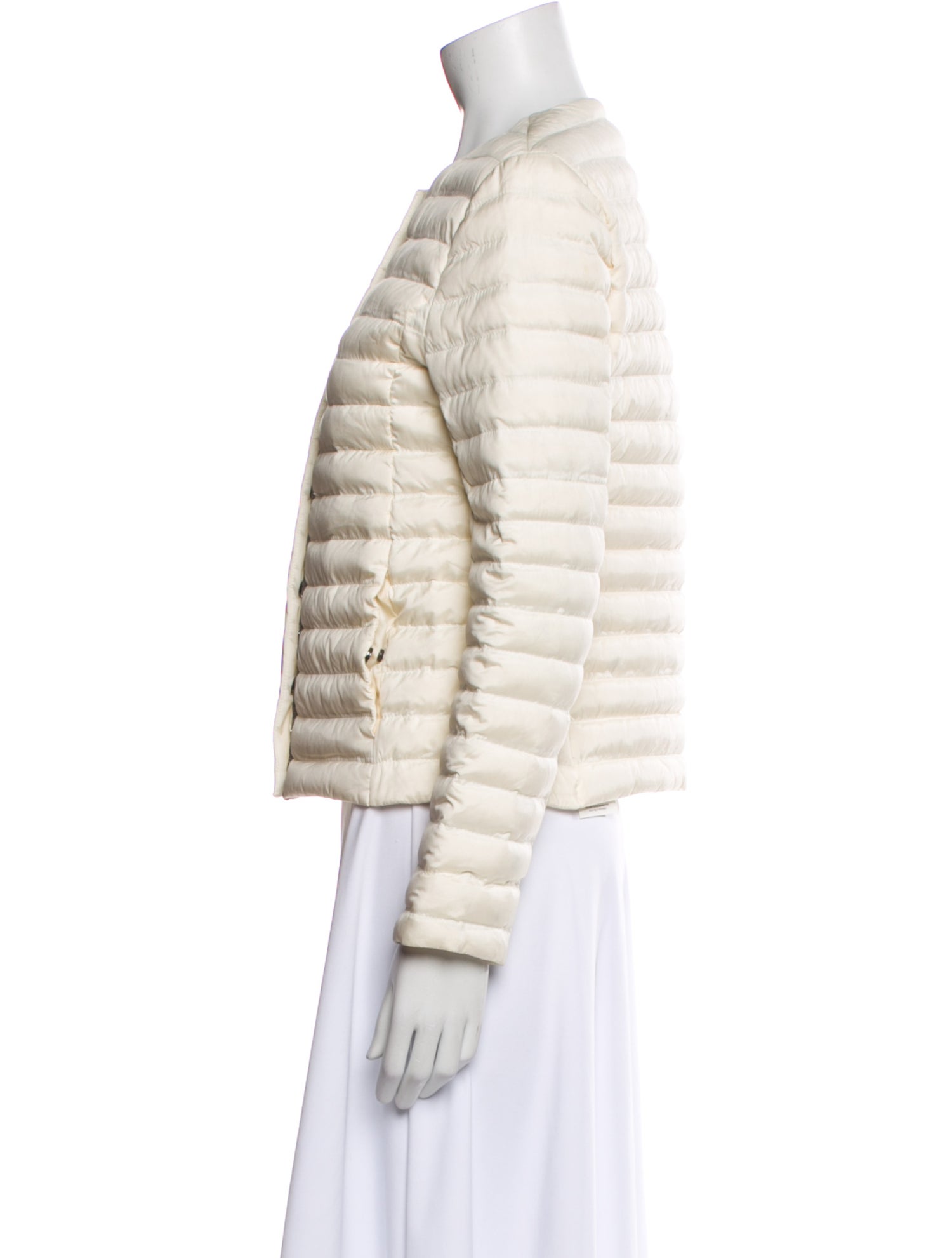 Brunello Cucinelli Silk Striped Down Jacket