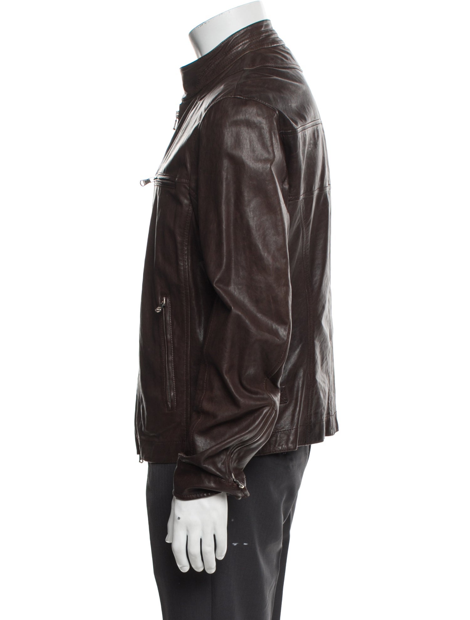Brunello Cucinelli Leather Moto Jacket