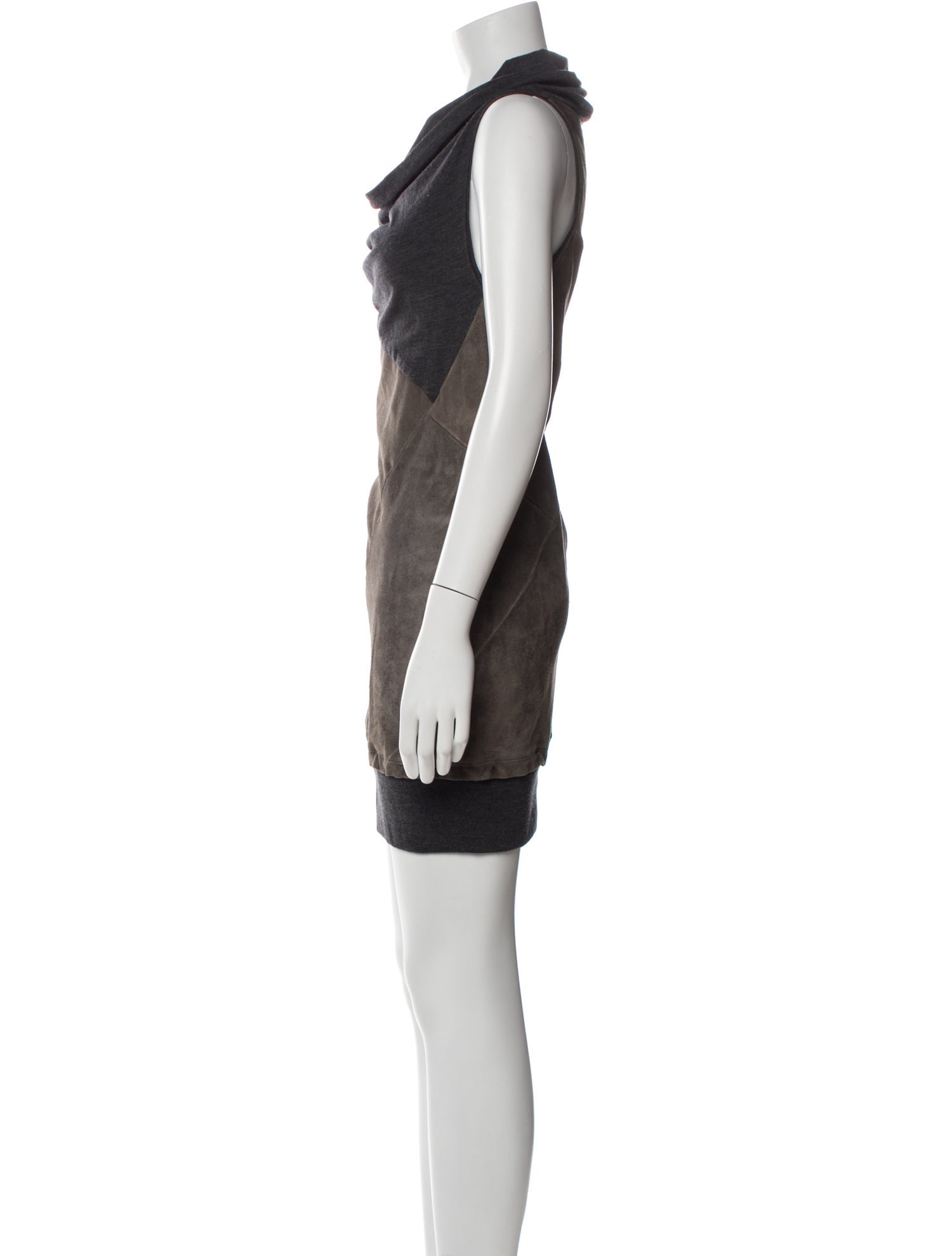 Brunello Cucinelli Leather Mini Dress