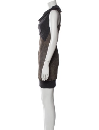 Brunello Cucinelli Leather Mini Dress