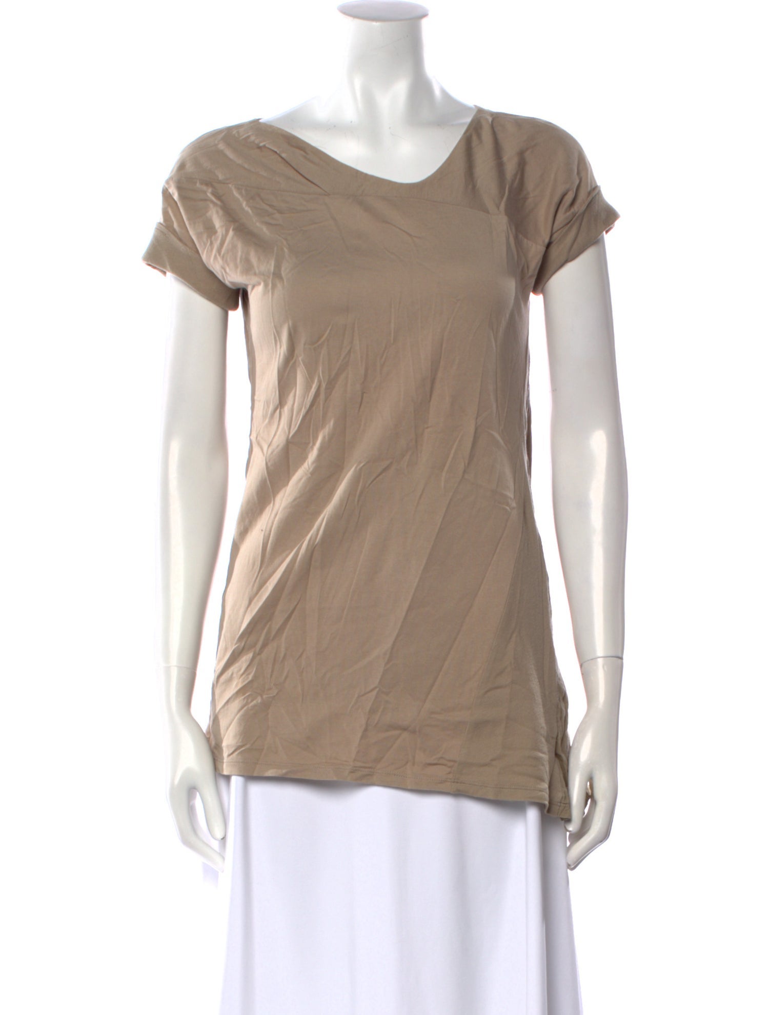 Brunello Cucinelli Cowl Neck Short Sleeve T-Shirt