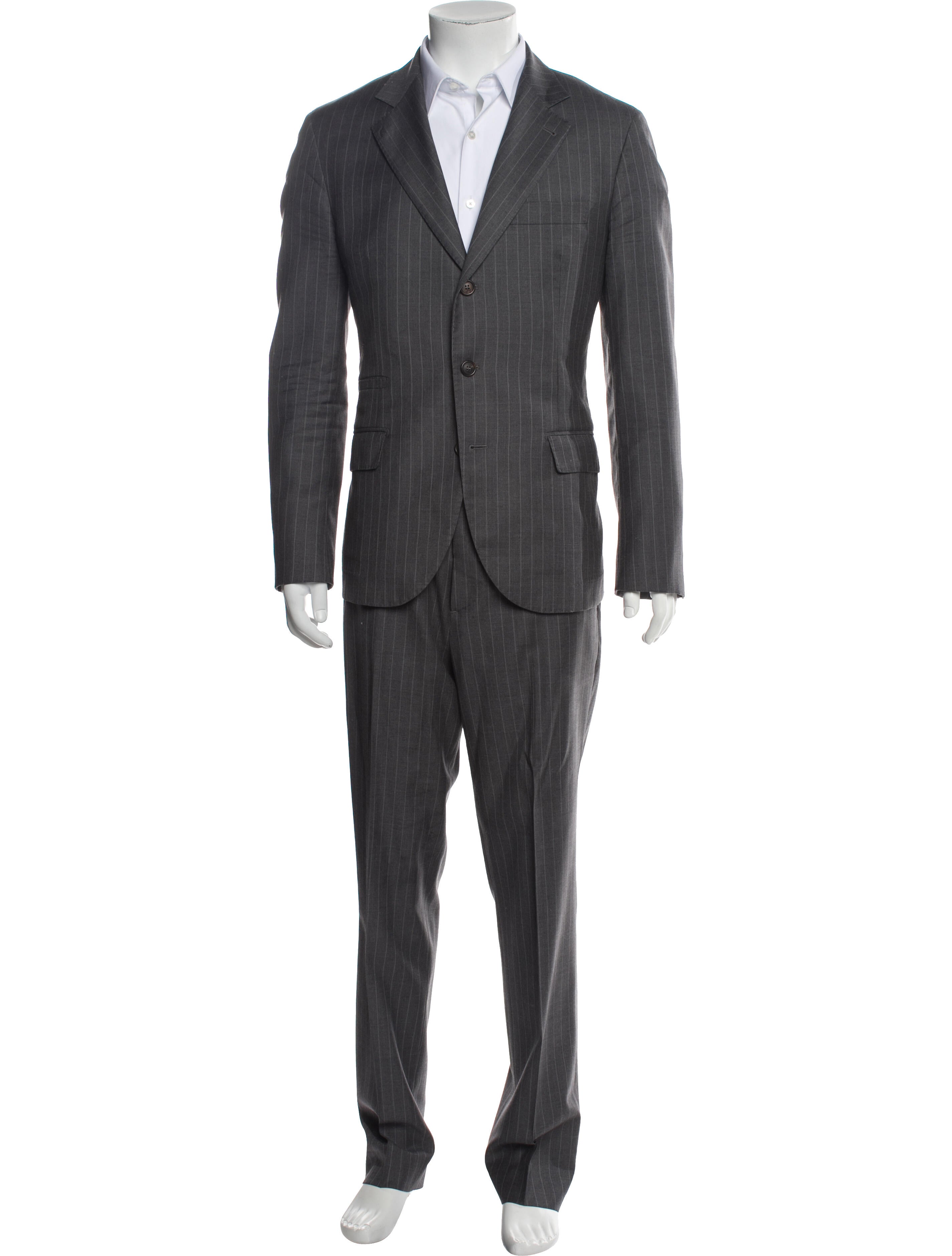 Brunello Cucinelli Wool Striped Two-Piece Suit