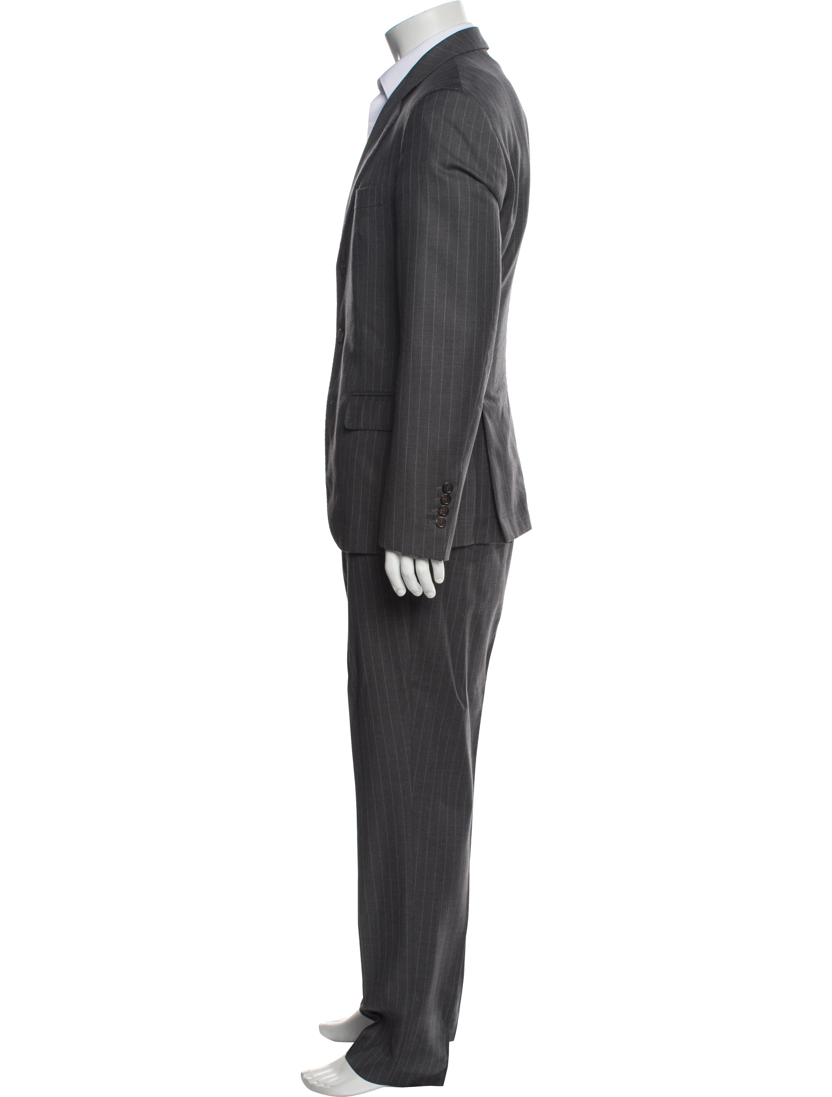 Brunello Cucinelli Wool Striped Two-Piece Suit