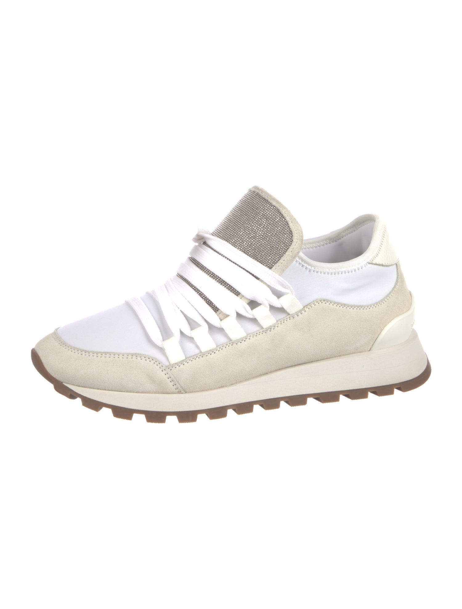 Brunello Cucinelli Monili Suede Athletic Sneakers
