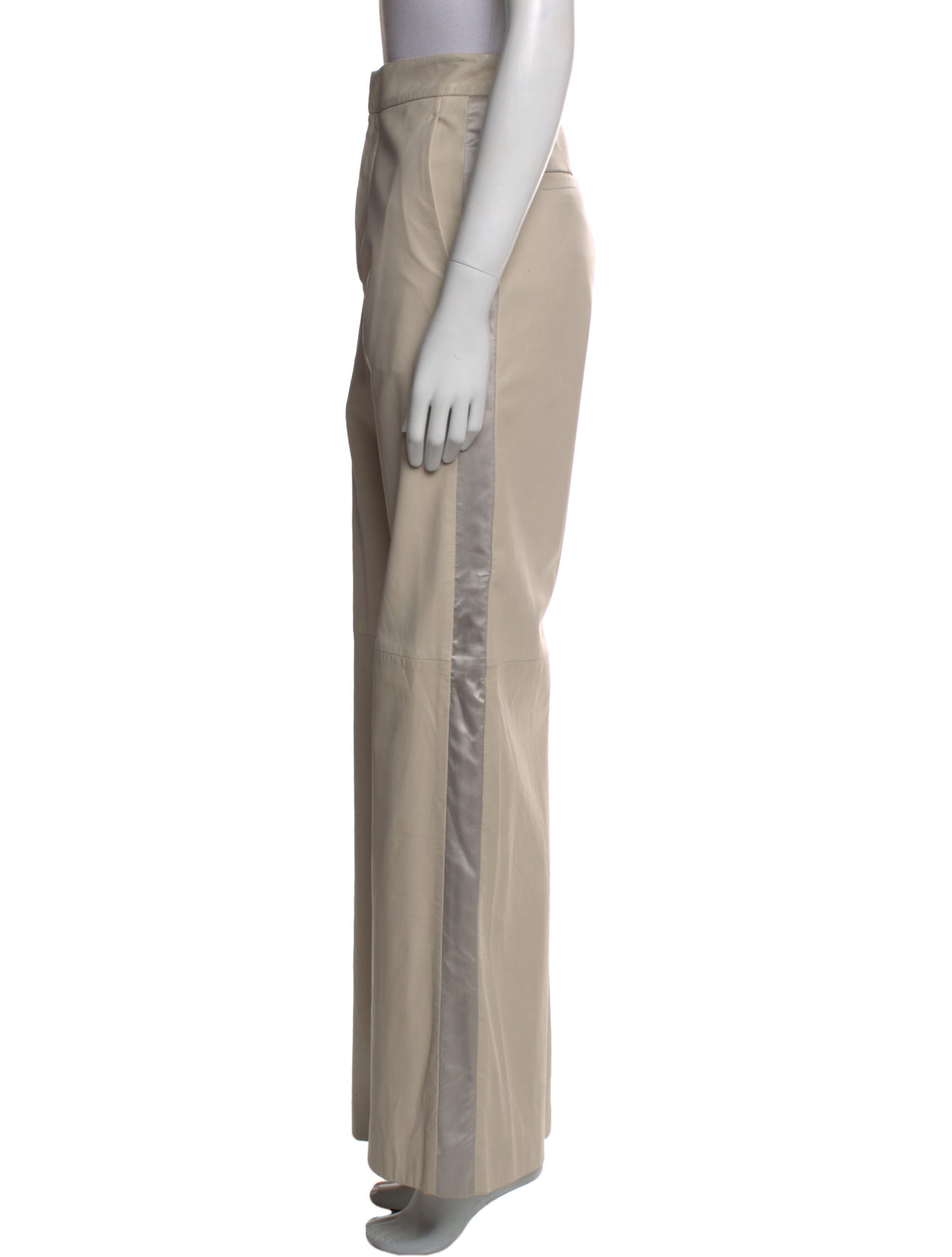 Brunello Cucinelli Leather Wide Leg Pants