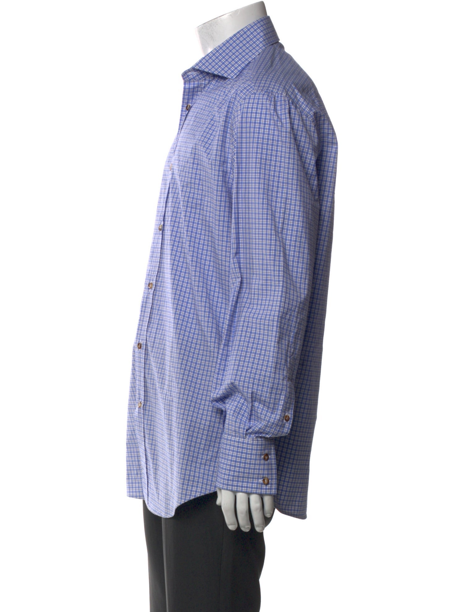 Brunello Cucinelli Plaid Print Long Sleeve Shirt