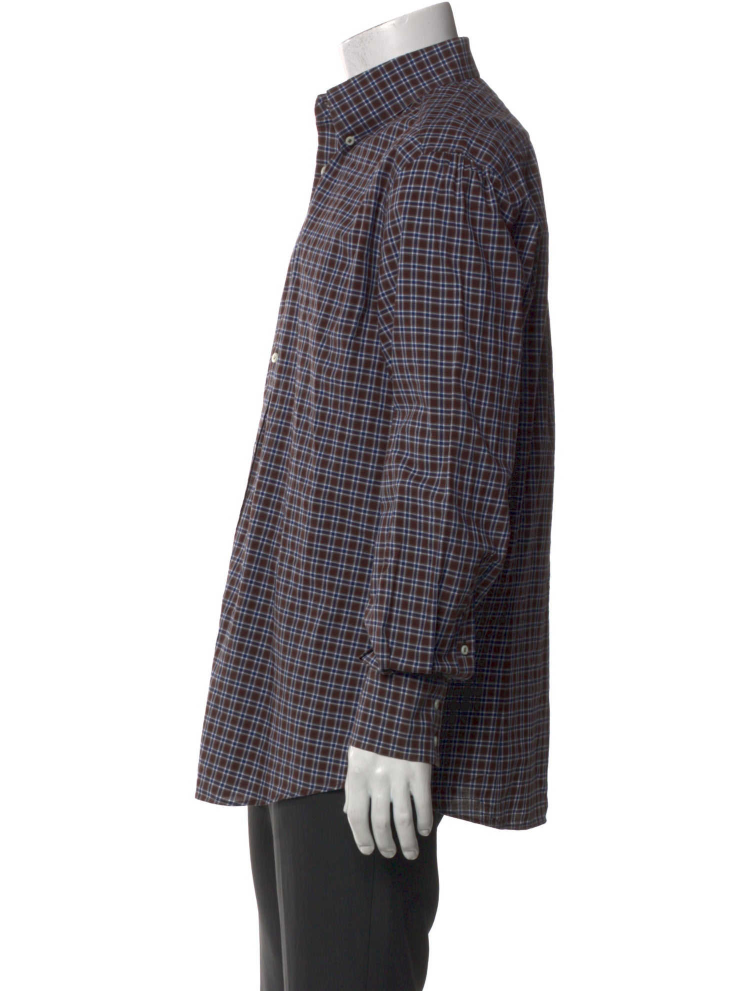 Brunello Cucinelli Plaid Print Long Sleeve Shirt