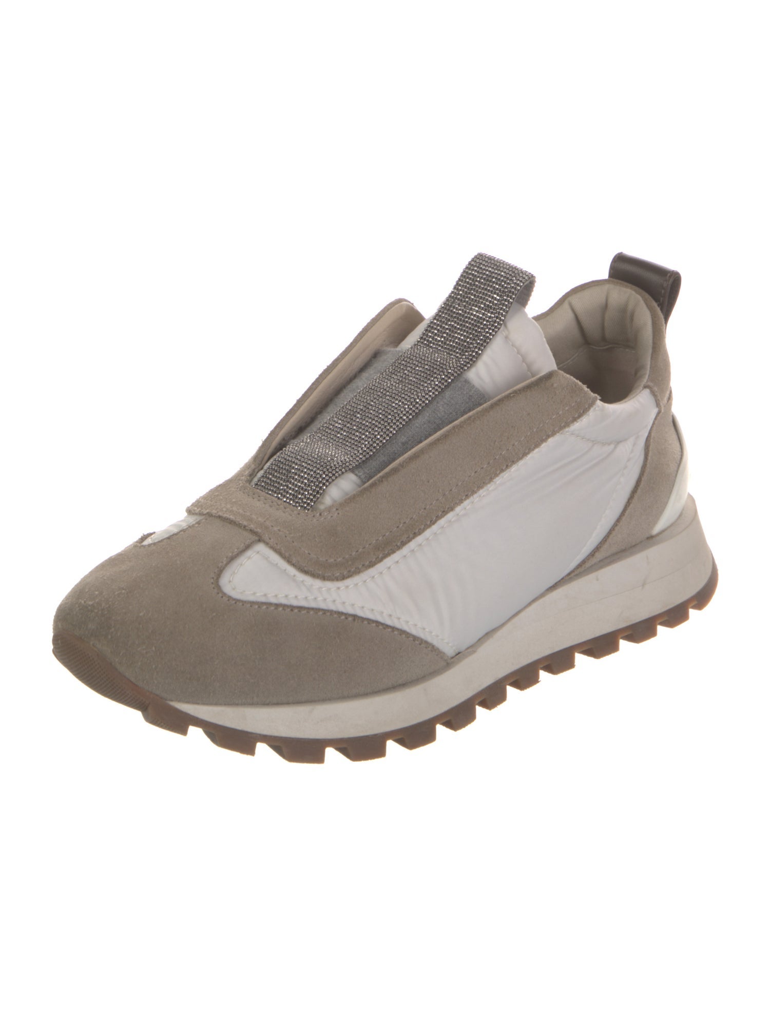 Brunello Cucinelli Monili Suede Athletic Sneakers