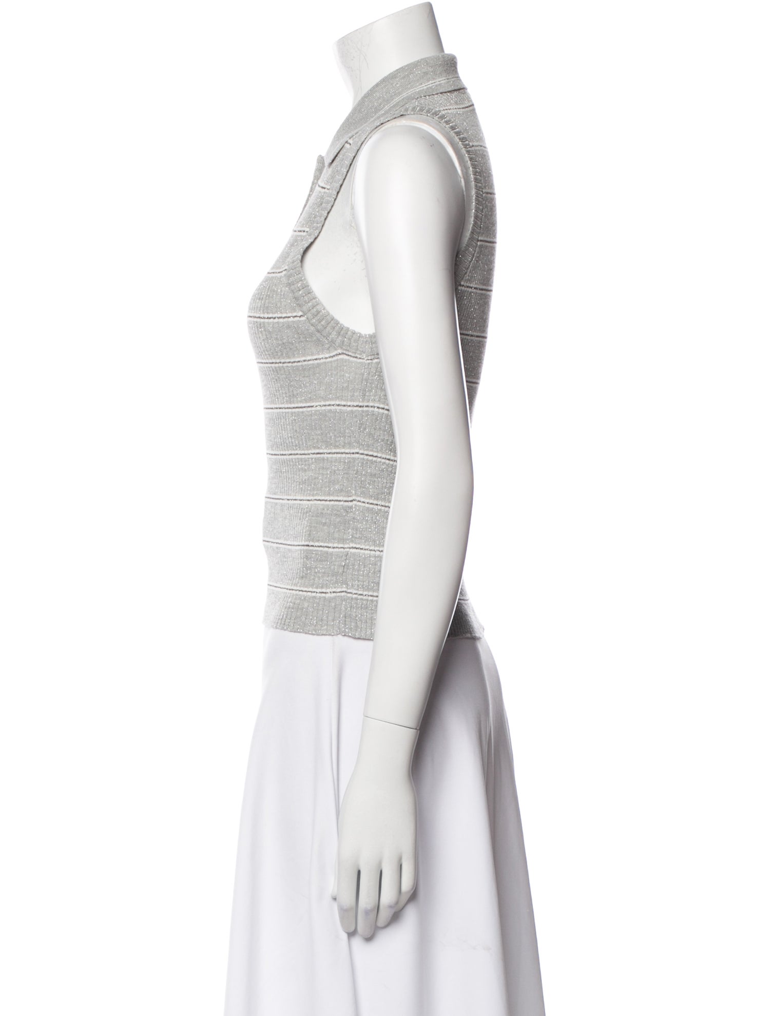 Brunello Cucinelli Linen Striped Crop Top