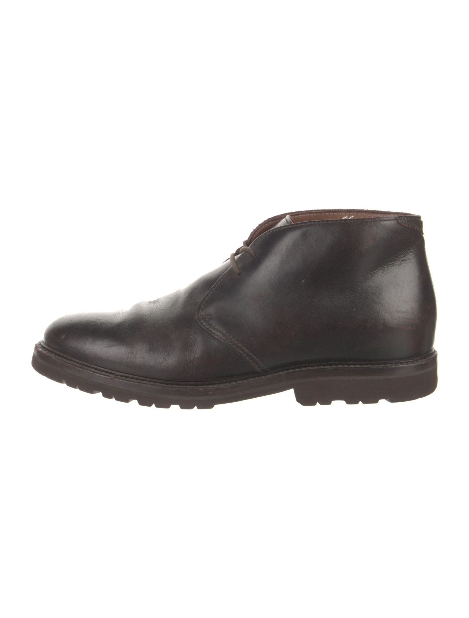 Brunello Cucinelli Leather Lace-Up Boots
