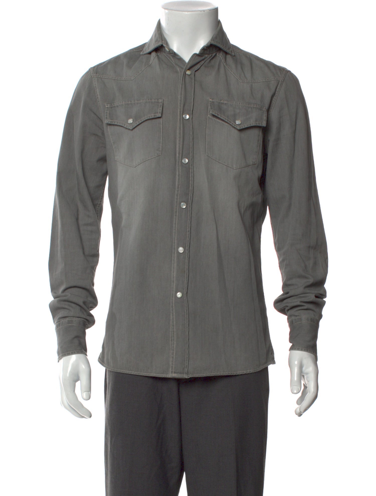 Brunello Cucinelli Long Sleeve Western Shirt