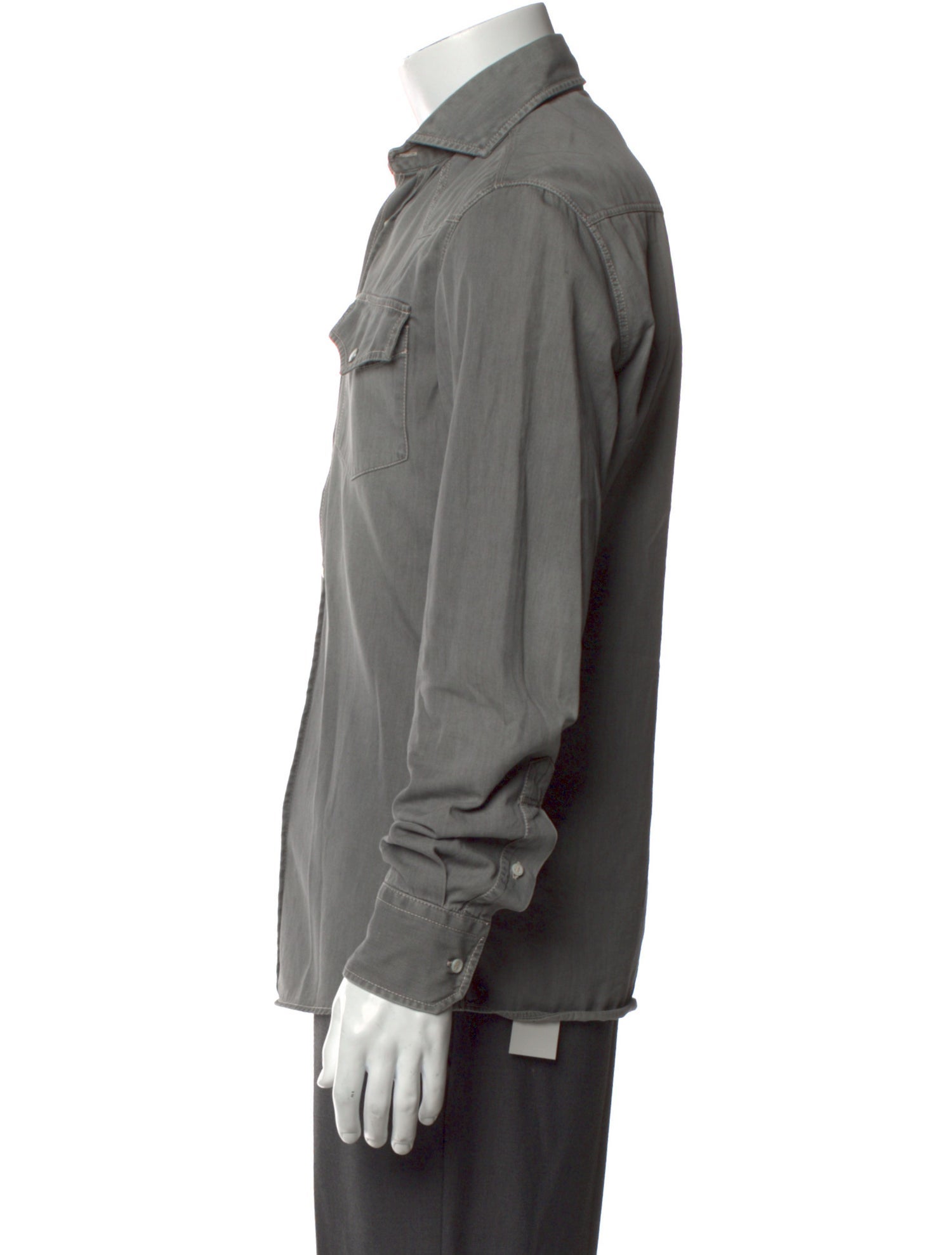 Brunello Cucinelli Long Sleeve Western Shirt