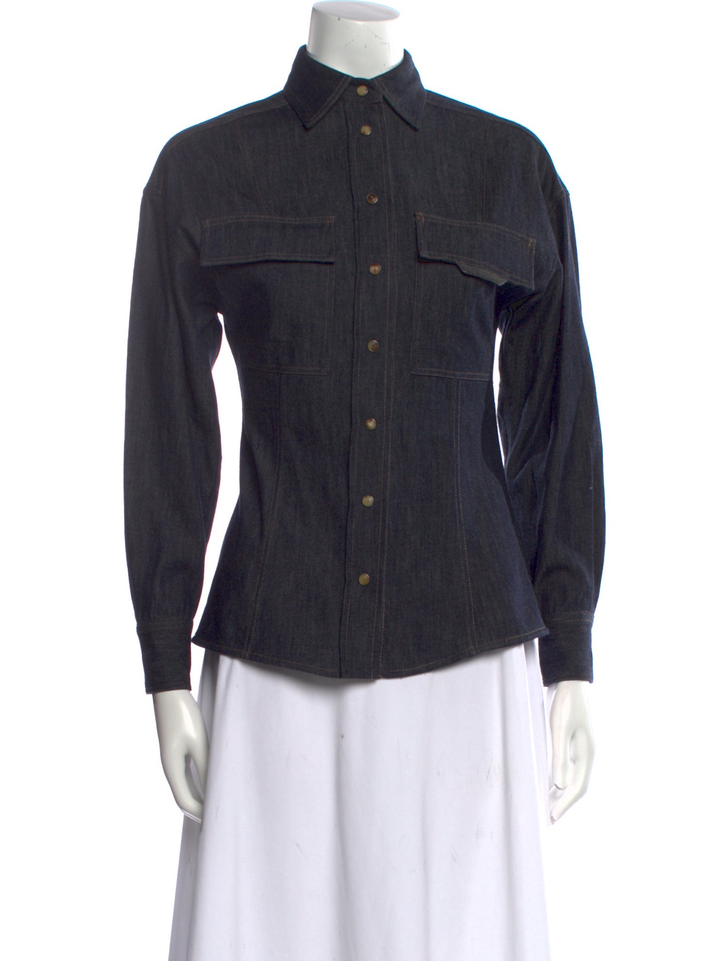 Brunello Cucinelli Long Sleeve Button-Up Top w/ Tags