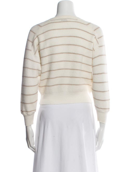 Brunello Cucinelli Striped V-Neck Sweater