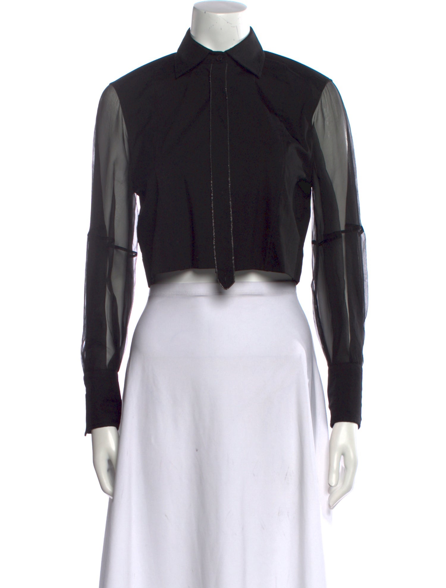 Brunello Cucinelli Long Sleeve Crop Top