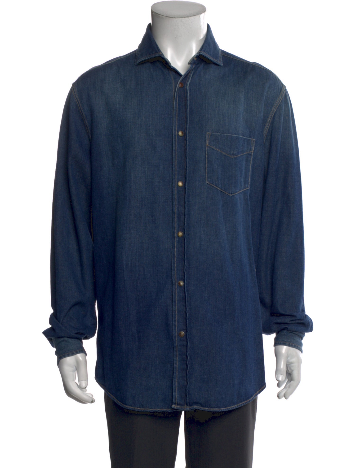 Brunello Cucinelli Long Sleeve Denim Shirt
