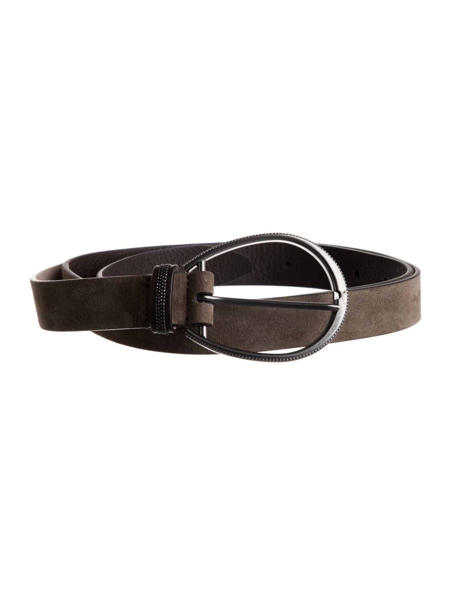 Brunello Cucinelli Skinny Suede Belt