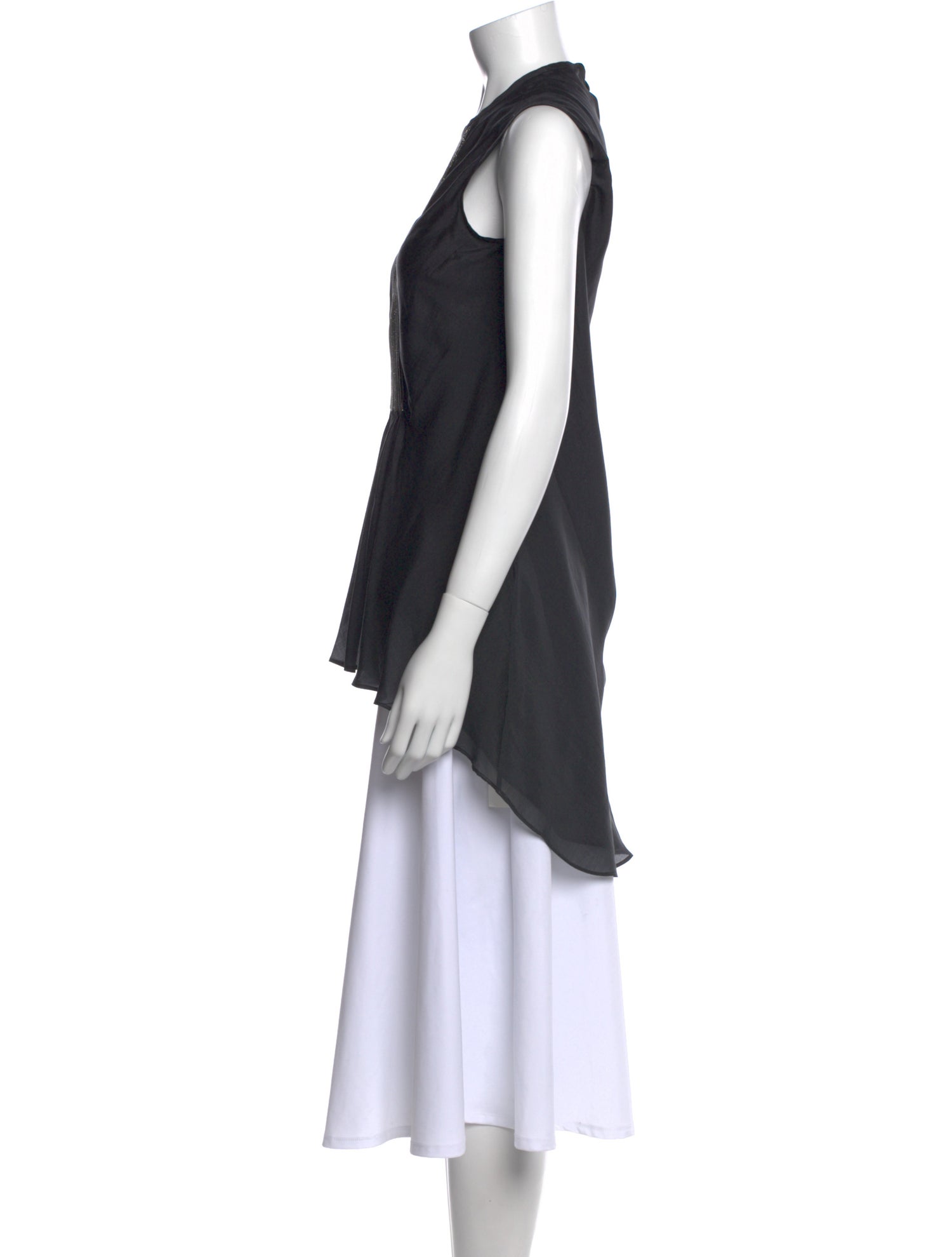 Brunello Cucinelli Silk Crew Neck Tunic