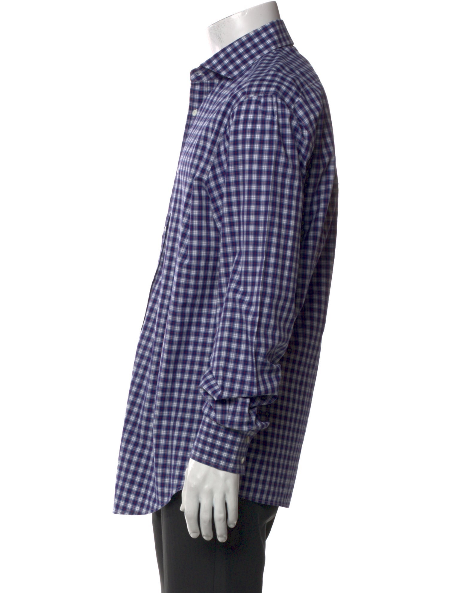 Brunello Cucinelli Plaid Print Long Sleeve Shirt