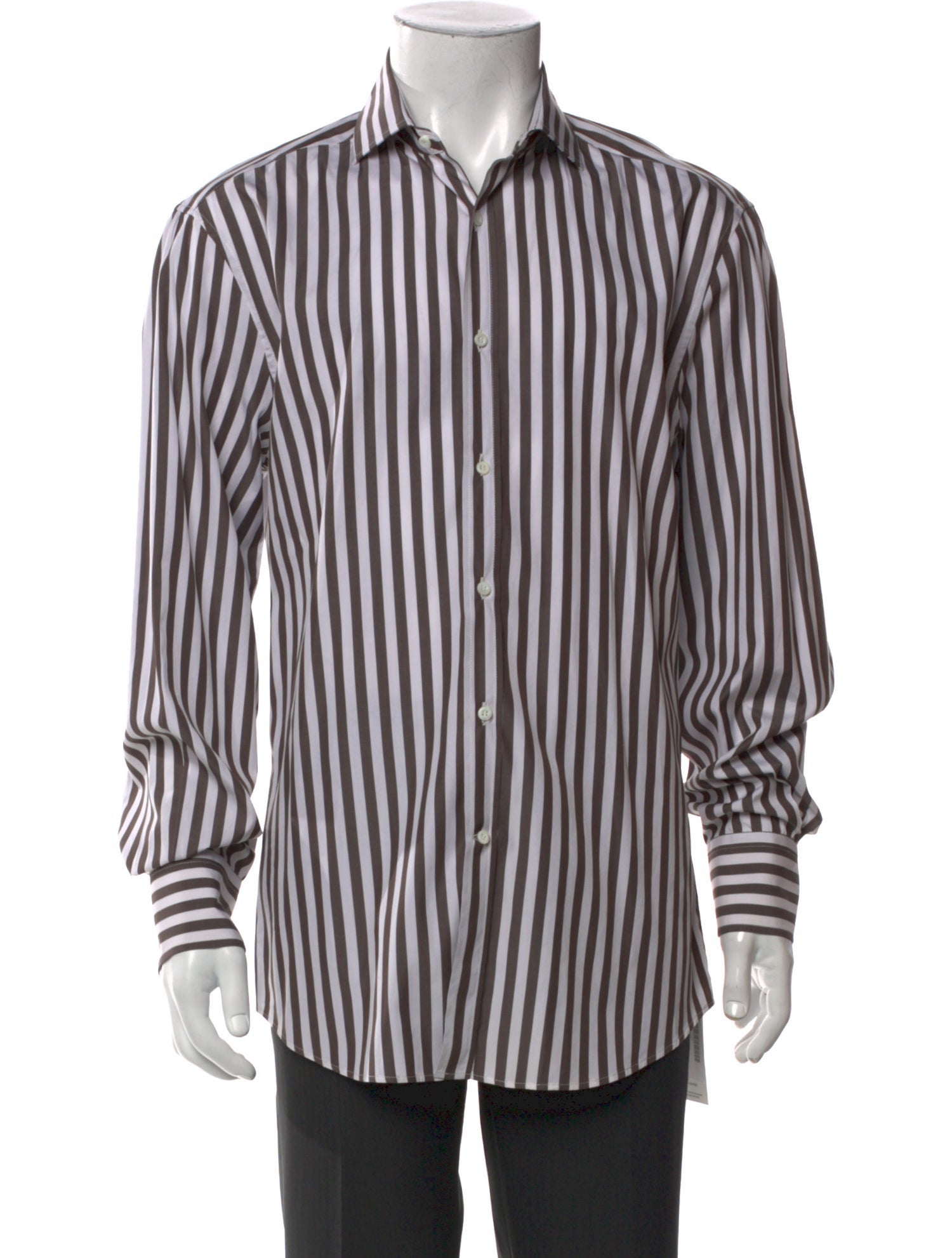 Brunello Cucinelli Striped Long Sleeve Shirt