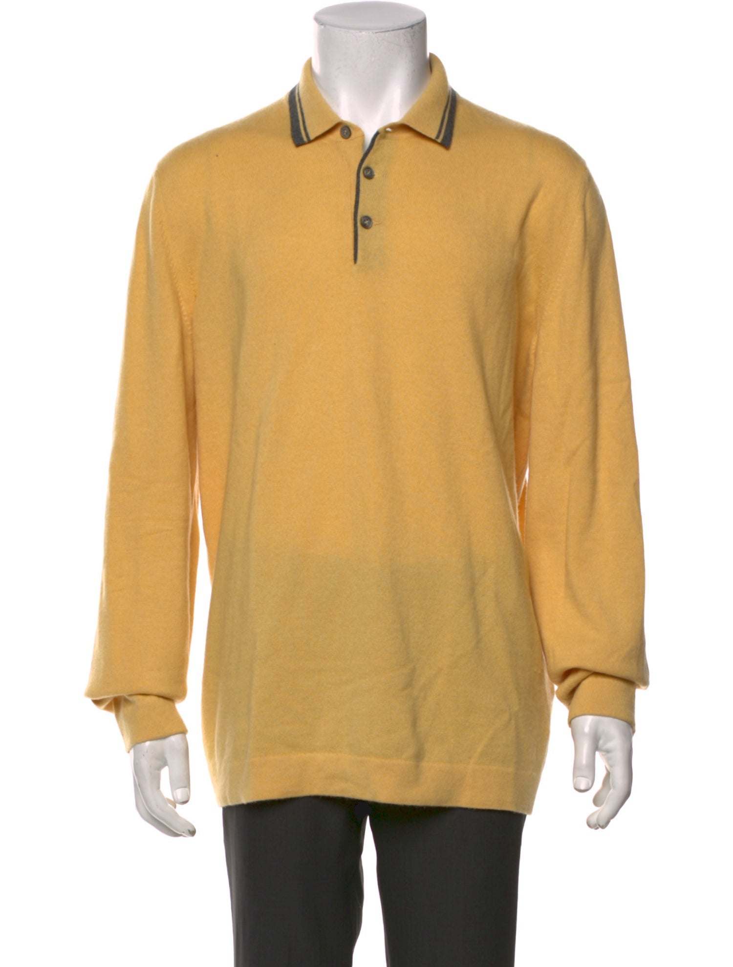 Brunello Cucinelli Collar Long Sleeve Polo Sweater