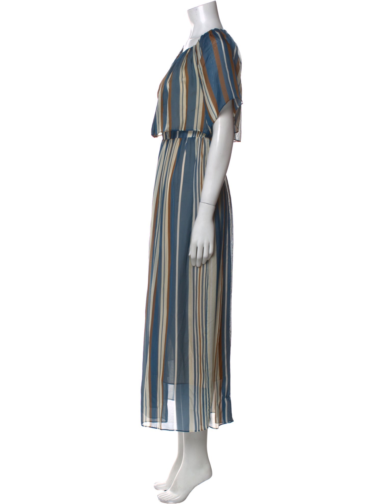 Brunello Cucinelli Striped Long Dress