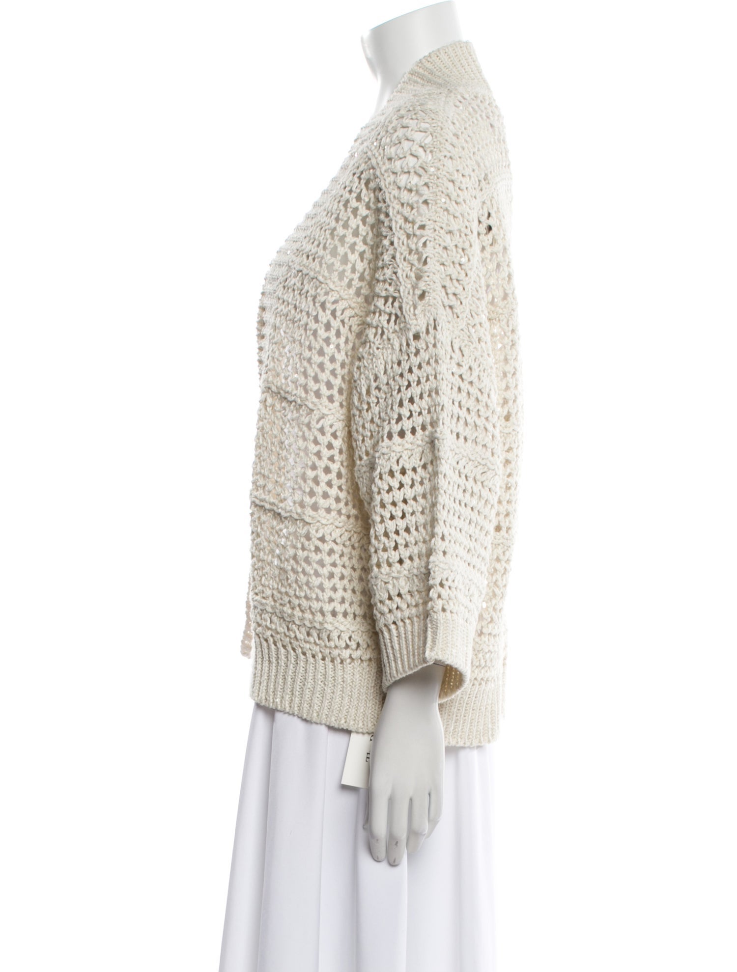 Brunello Cucinelli Linen V-Neck Sweater w/ Tags