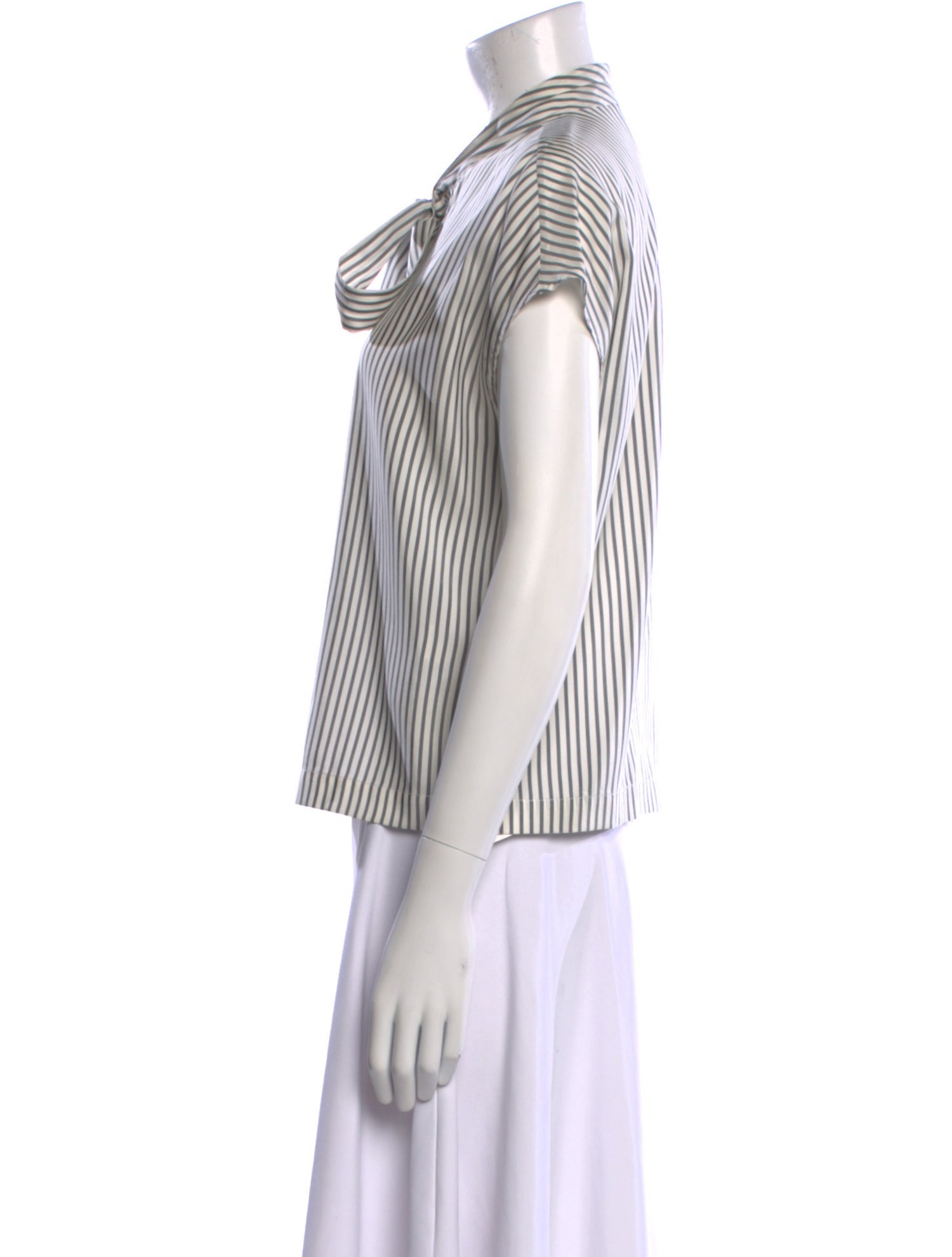 Brunello Cucinelli Silk Striped Blouse