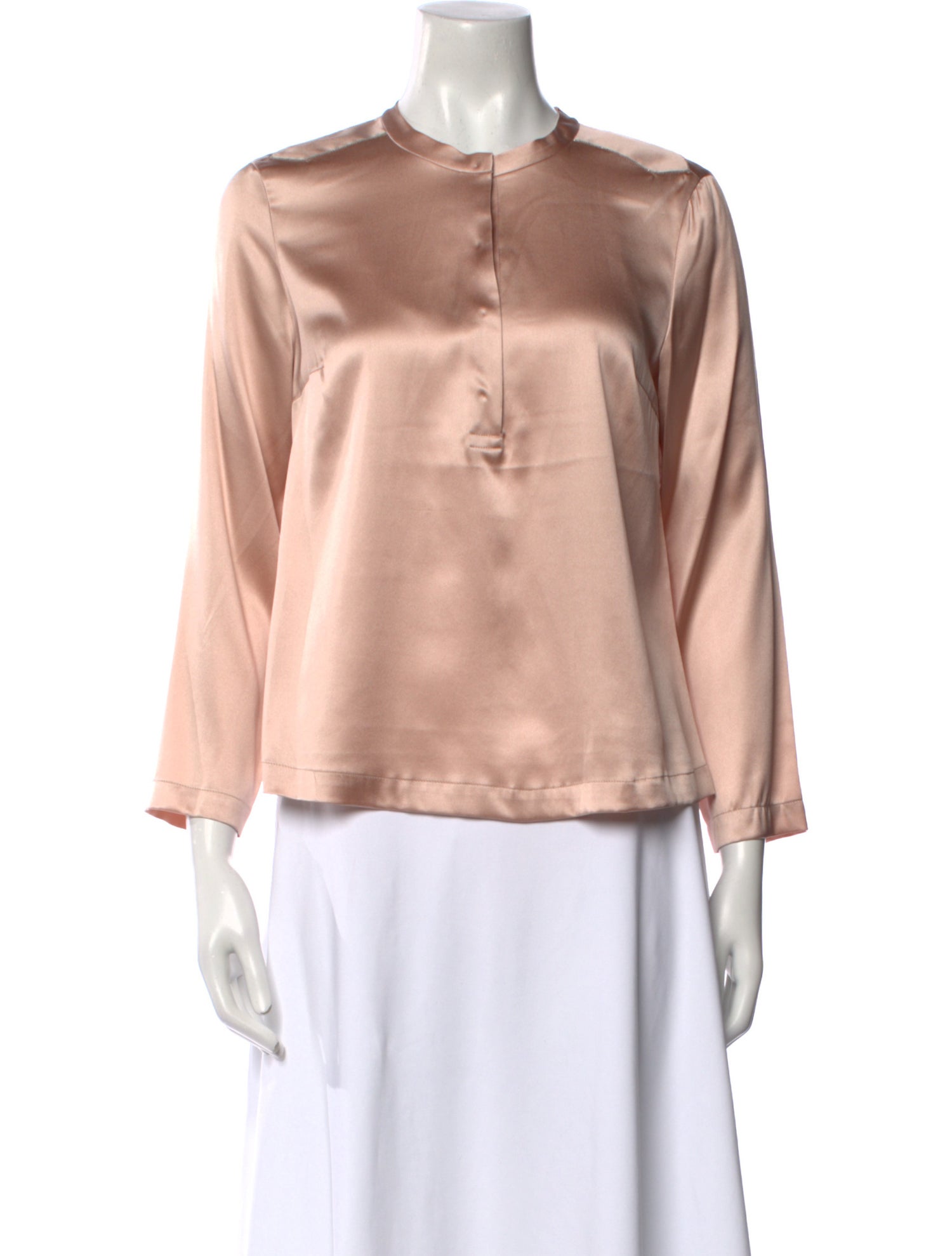 Brunello Cucinelli Silk Crew Neck Blouse w/ Tags